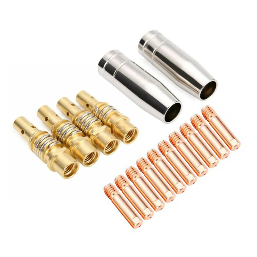

11pcs/set 15ak 0.040 Inch Mig Welding Nozzle Welder Torch Tip Holder Contact T For Binzel 15Ak Conical Nozzles For Cutting Torch