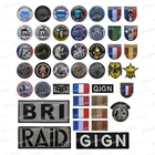 GIGN RAID BRI CSI, французская поливинилхлоридная нашивка для защиты от ультрафиолета, вышивка, французский флаг, тактический военный ИК-браслет, Значки для сумки, кепки