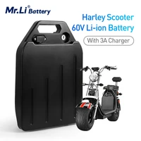 harley battery citycoco battery 60v 20a waterproof and rechargeable lithium ion battery with charger