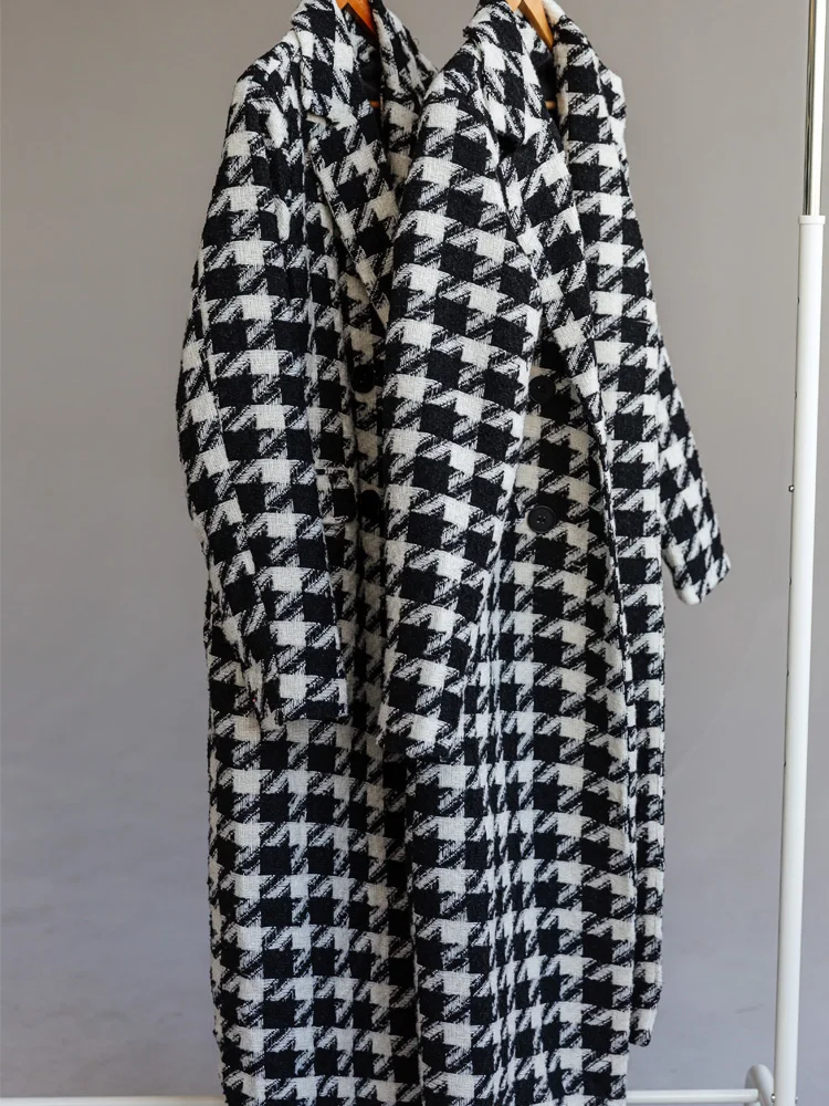 Женское длинное шерстяное пальто Toppies осень 2021 женские топы с рисунком гусиные