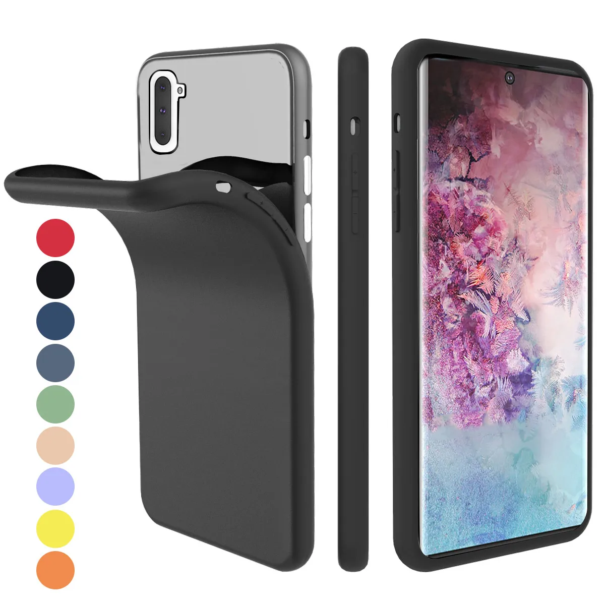 Чехол для Samsung Galaxy Note 10 Plus силиконовый чехол карамельных цветов встроенный