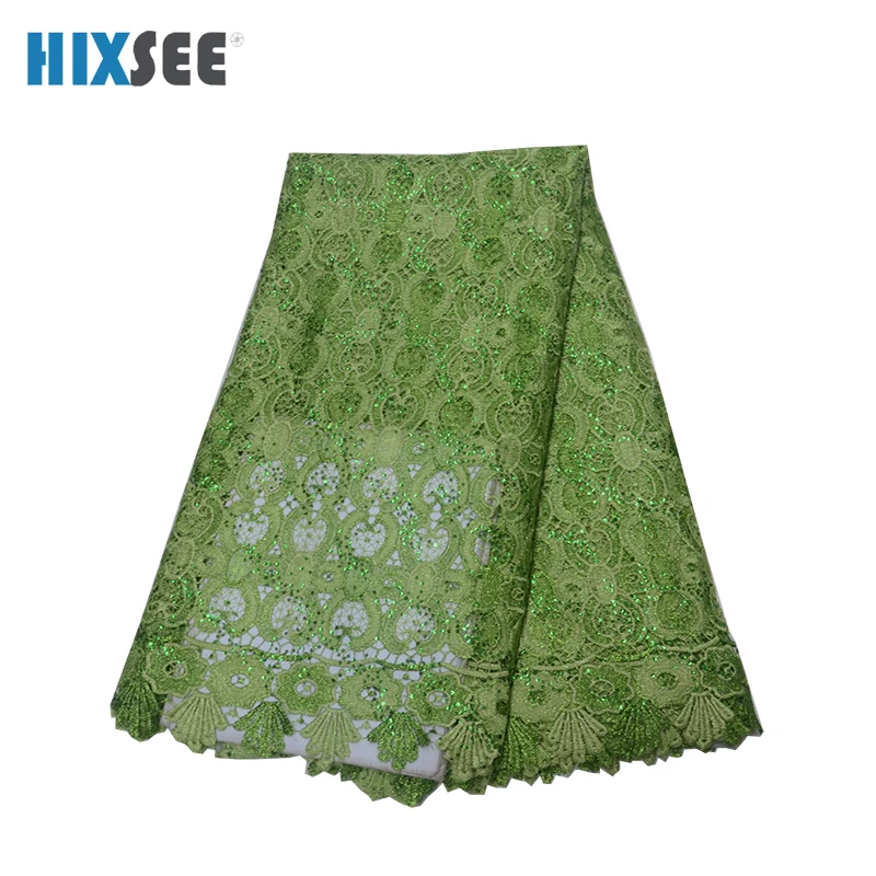 Зеленые Африканские кружевные ткани высокого качества с новейшей модой красивые