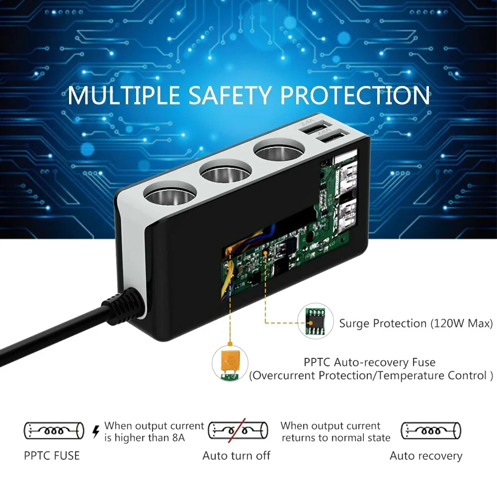 Хит продаж Каблук 12V разветвитель автомобильного прикуривателя Мощность адаптер