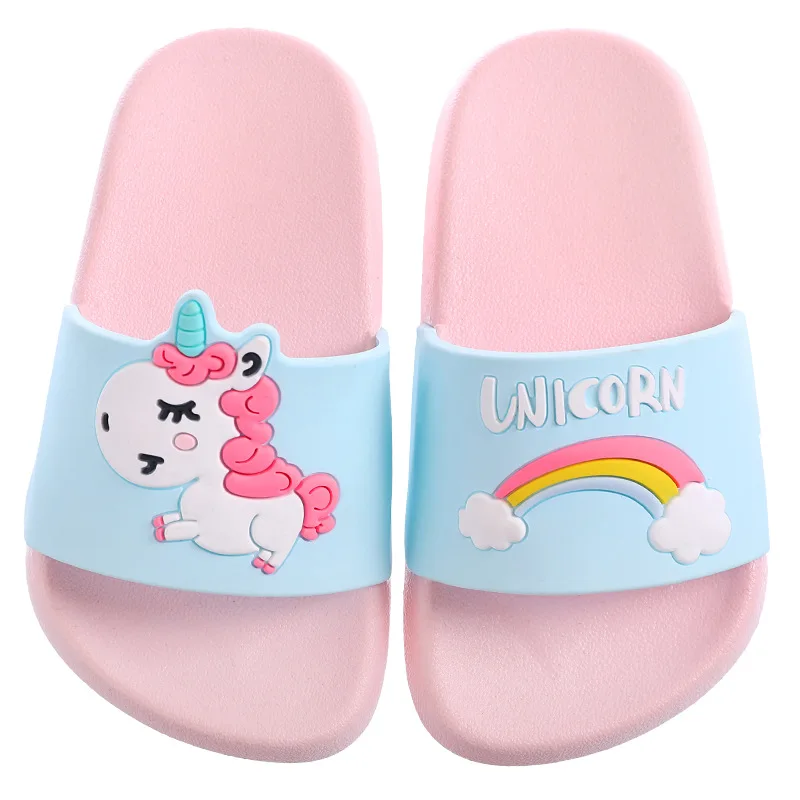 

Kids Summer Home Slipper Cartoon Cute Unicorn Toddler Boy Slippers Girls Indoor Slippers Shoes Children Slippets