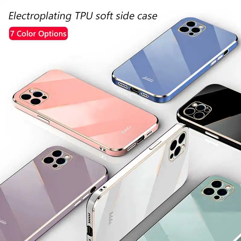 

Fashion 6D Solid Case For Xiaomi Mi 11 Lite Pro Ultra 10 10S 9 8 Phone Case Cover