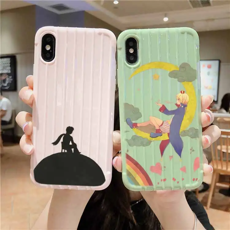Маленький принц акварель чемодан на колесиках текстура чехол для телефона IPhone 11