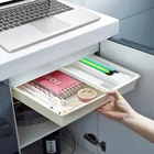 Самоклеящийся ящик под столом, скрытый ящик для хранения, органайзер для макияжа, самоклеящийся школьный канцелярский чехол, лоток для карандашей, держатель для ручек