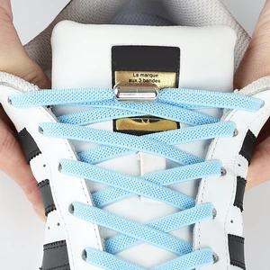 1 пара плоских эластичных шнурков для обуви, шнурки для детей и взрослых, шнурки для кроссовок, быстросохнущие шнурки 25 цветов