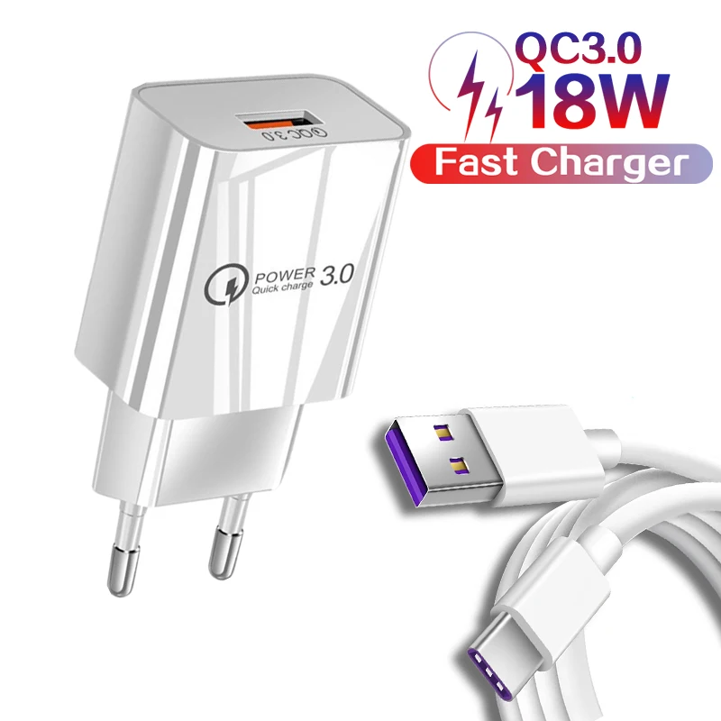 Микро кабель быстрой зарядки 18 Вт USB QC 3 0 для samsung зарядное устройство телефона Type C