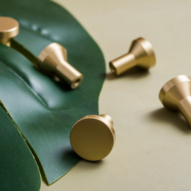 

Nordic Style Drawer Knobs Brass Handles for Furniture Light Luxury Minimalist Wardrobe Door Cabinet
