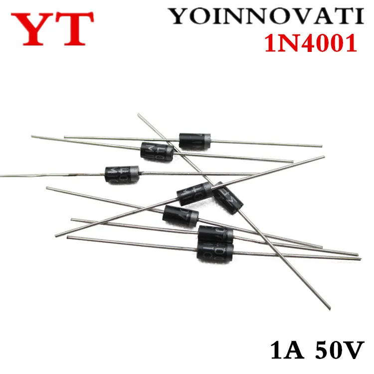 1000 шт./лот 1N4001 1A с алюминиевой крышкой 50В диода выпрямителя тока|diode 1a|diode rectifierdiode