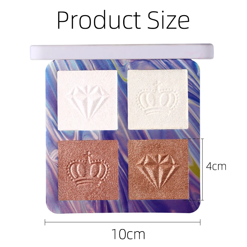 4 цвета лица Макияж Маркер бронзер палитра макияж кисти блеск осветлитель