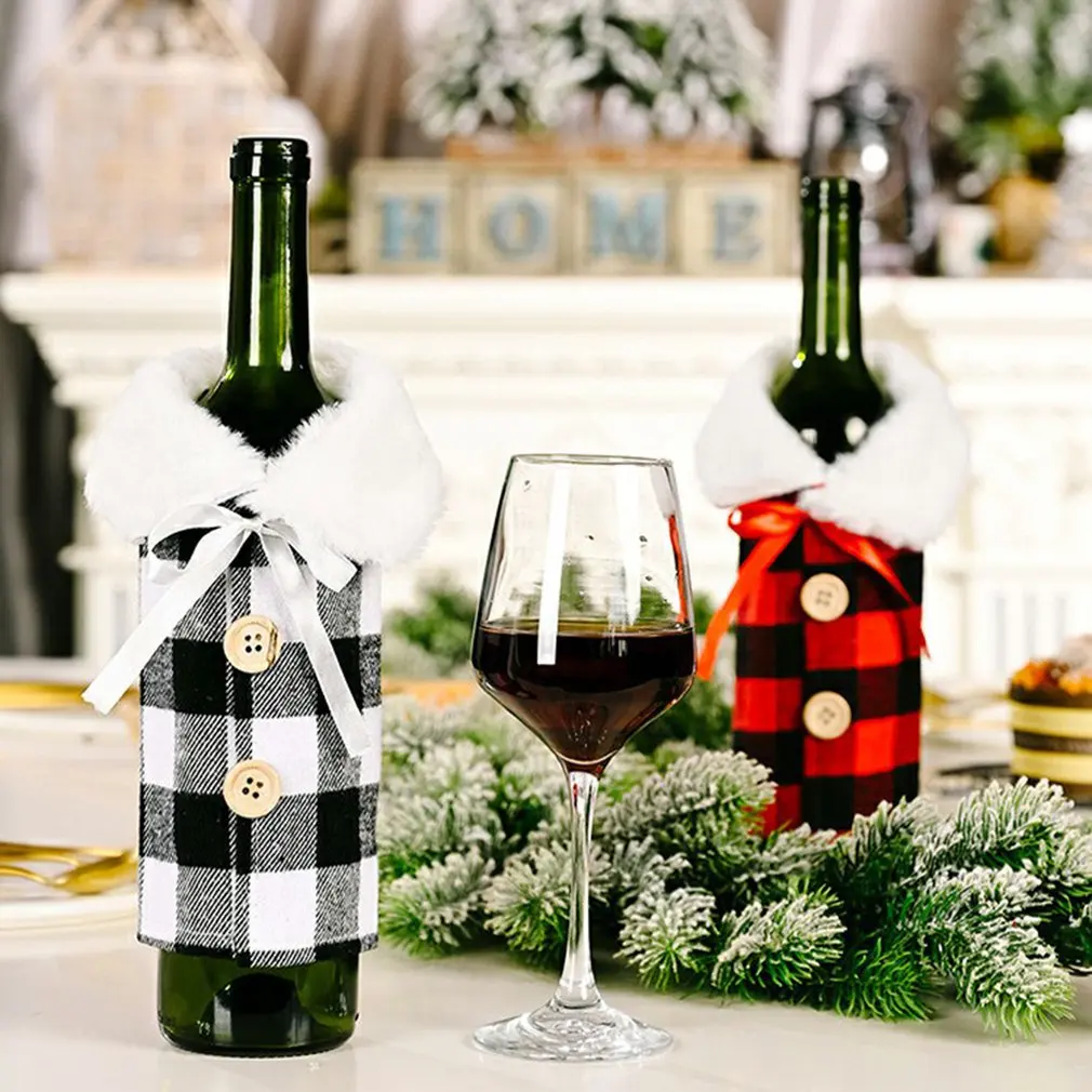 

Christmas Wine Bottle Cover Merry Christmas Decorations For Home Natal Christmas Ornaments Dinner New Year Ornament Gift