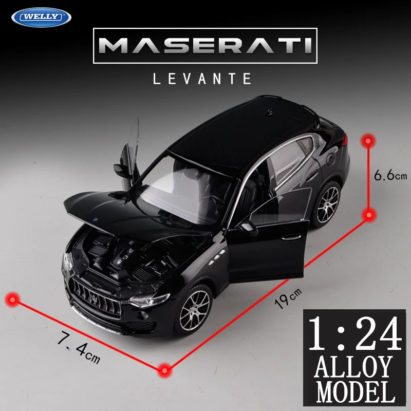 Welly 1:24 Levante автомобиля Мазерати брелок для автомобильных ключей имитационная