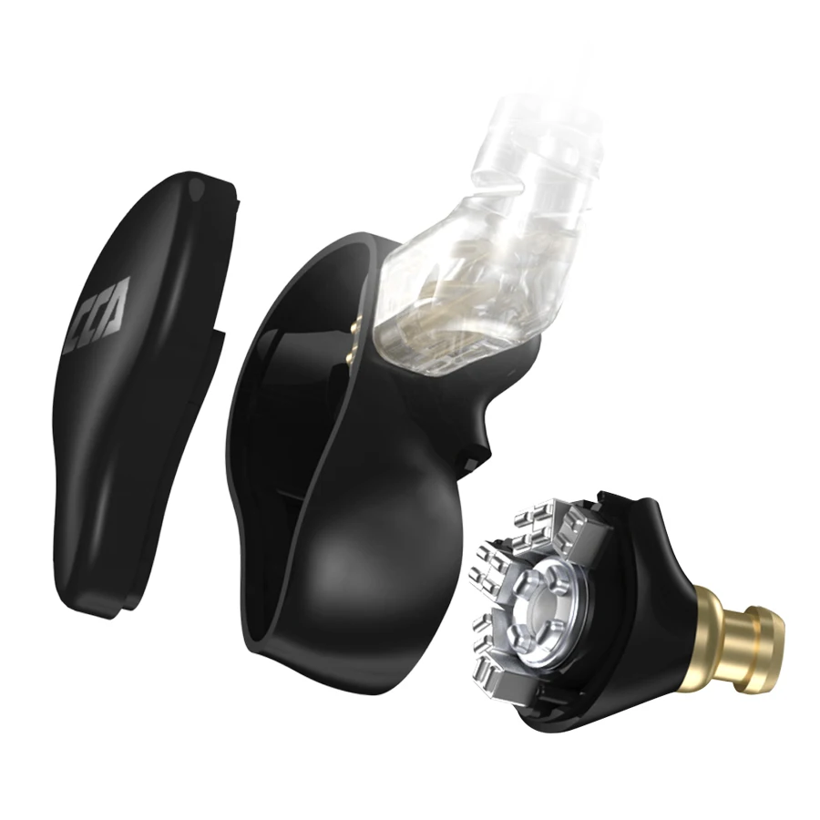 CCA CA16 Наушники-мониторы In Ear с гибридными драйверами 7BA+1DD, проводные HIFI стерео IEM гарнитура, басовые наушники для C16 C12 KZ on.