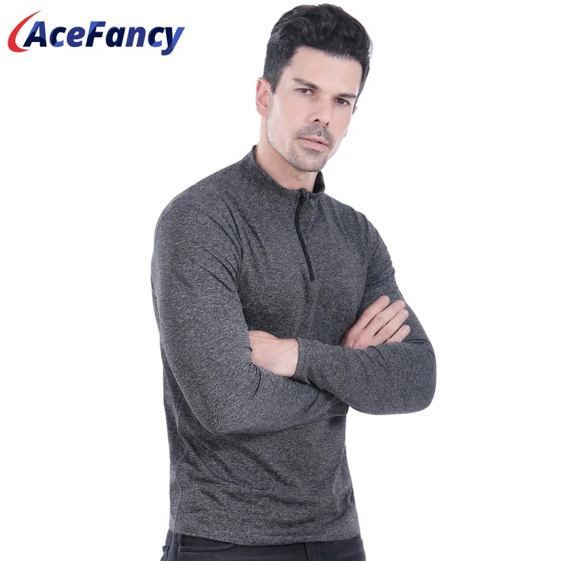 Acefancy тренировочный короткий топ с длинным рукавом на молнии спереди