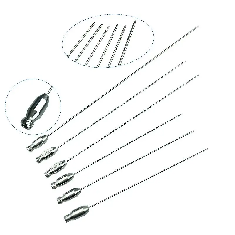 6pcs Water Injection Cannulas Liposuction 10holes Water Infiltration Cannulas Needles Liposuction Instrument