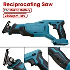 Электрическая Беспроводная сабельная пила ROLKETU для Makita DJR186Z 18 в LXT, неизолированный электроинструмент для деревообработки инструменты для дерева