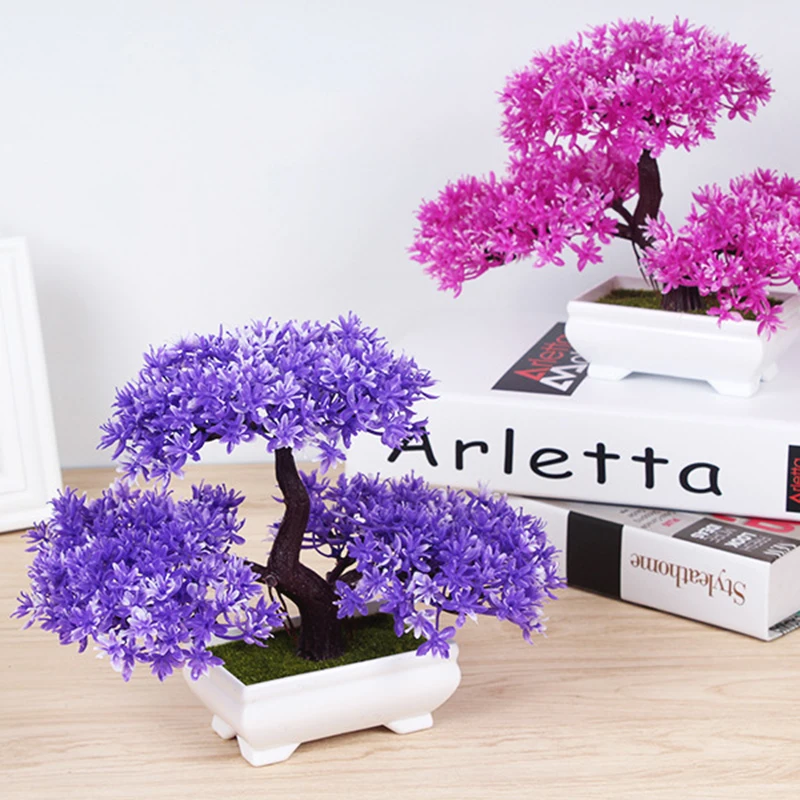 Завод статуэтки для бонсай миниатюры искусственная сосна украшение гостиной