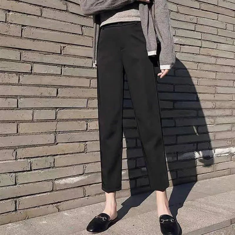 

Women's Pants White Split Wide Leg Pant For Women High Waist Drape 2021 Summer Loose Casual Mopping Suit Trousers Girls Ladies