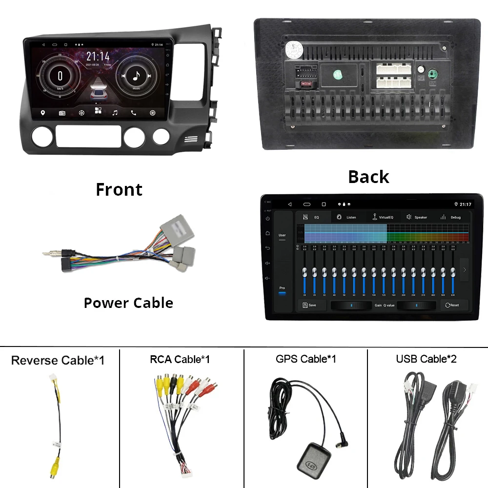 

TIEBRO 2DIN Android10 Car Radio For Honda Civic 8 2006-2011 GPS Navigation Stereo Receiver Auto Radio DSP Car Multimedia Player