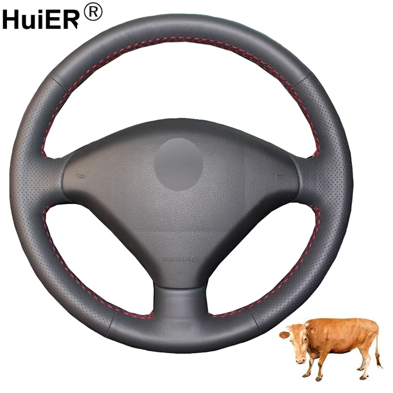 Кожаный чехол для Peugeot 307 2001 2007 2008 SW 2005 2008|Чехлы на руль| |