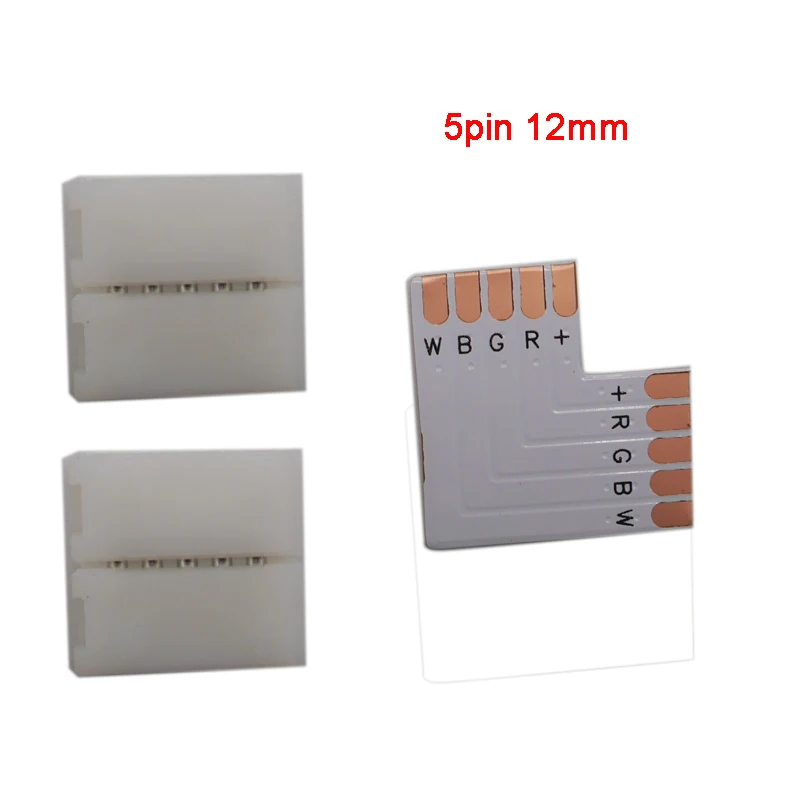 5pin 12mm Set 10 шт. 2pin 3pin 4pin 5pin 6pin l-образный светодиодный разъем для подключения угловых углов RGB RGBW RGBWW 2811 2812 5050 светодиодные ленты - Цвет: 5pin 12mm Set