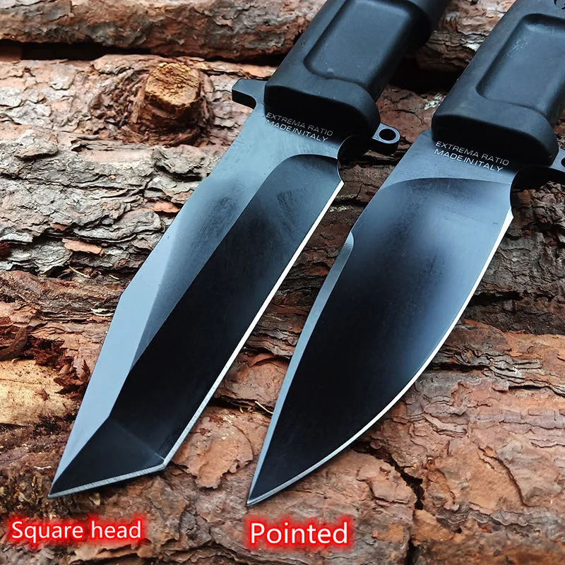

Extrema Ratio High Hardness Camping Tactical Survival Small Straight Knife Rubber Plastic Anti Slip Handle Jungle Hunting Knife