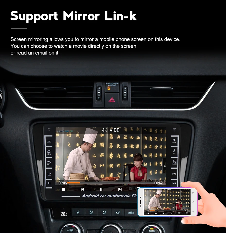 Автомагнитола 2 Din Android 8 1 автомобильный мультимедийный плеер для Peugeot 206 2000 -2016