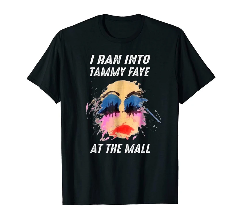Я наткнулся на Tammy Faye в торговом центре Bakker забавная черная футболка S-3Xl новые