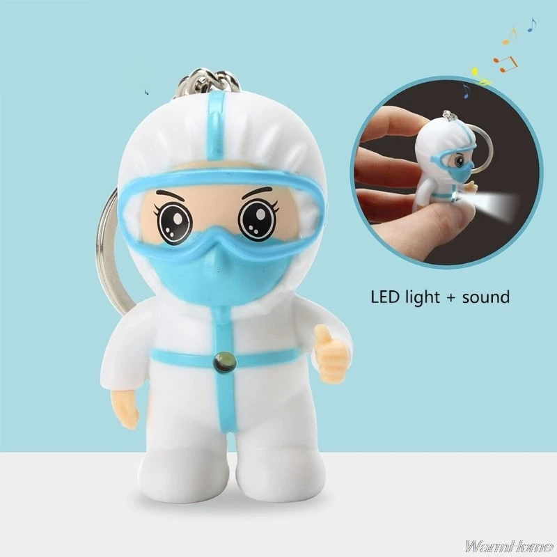 

Anti-epidemic Souvenir White Angel Keychain Cartoon Nurse Keyring Pendant with Hook Thanksgiving Present Toy F06 21 Dropshipping