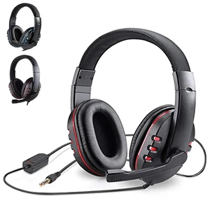 3 5mm wired gaming headset stereo deep bass game earphone professional computer gamer with microphone earphone for pc ps4 laptop free global shipping