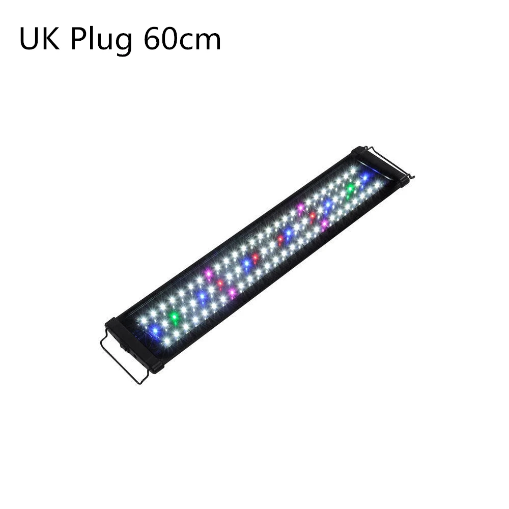UK plug 60cm Водонепроницаемый светодиодный светильник для аквариума с вилкой США s, светильник для аквариума, синий, 60/90/120 см, Погружной подводный светильник с зажимом, водный Декор - Цвет: UK plug 60cm