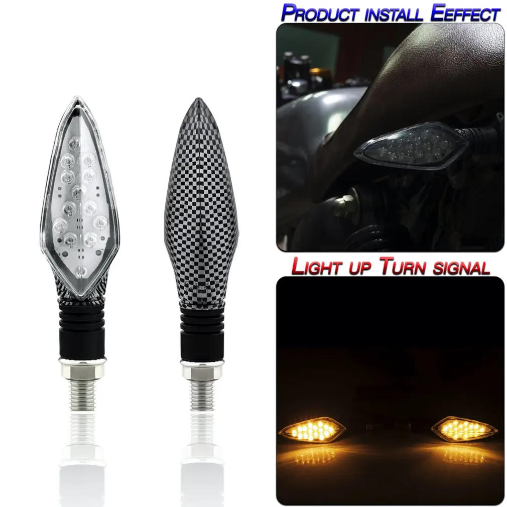 

2Pcs 12V Universal Motorcycle LED Turn Signal Light Indicators Amber Blinker Light Flashers Lighting Motorcycle Accessories