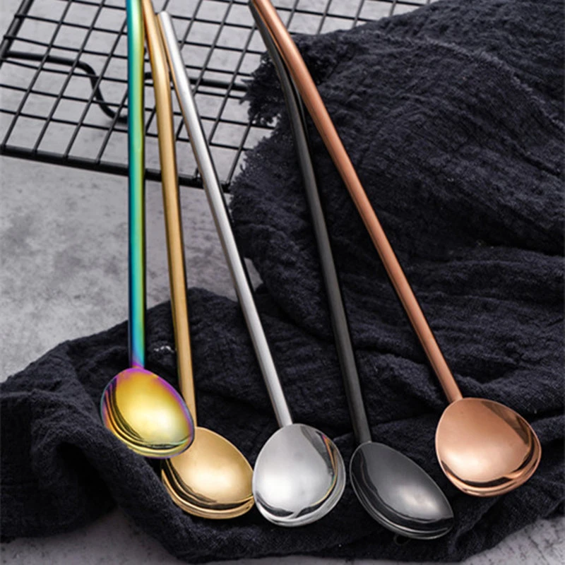 

Stainless Steel Straw Notes Coffee Stirring Spoon Set Mug Spoon Music Bar Ice Cream Creative Gift Kids Spoon Cucharas Kitchen
