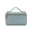 Новая модная индивидуально изготовленная кожаная сумочка с инициальными буквами и узором страуса, портативная кожаная сумка-клатч из страуса, ручная сумка