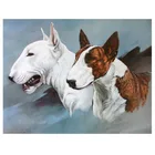 Алмазная живопись с бультерьером Diy, полная картина, квадратные круглые животные, собака, милые домашние животные, Фотообои
