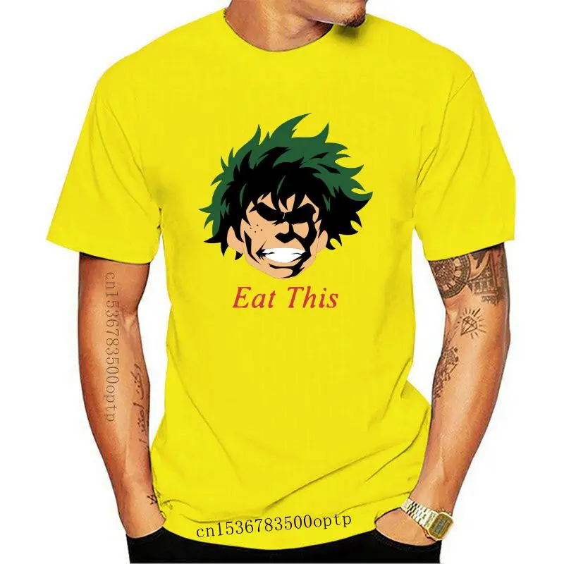 

New Izuku Midoriya Eat This Men'S Women'S T Shirt Usa Size Em1 Adults Casual Tee Shirt