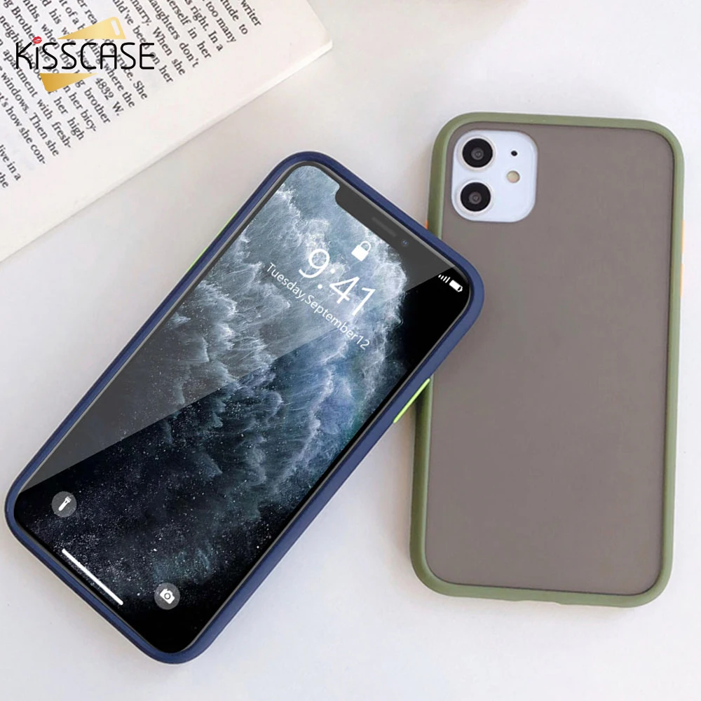 Мягкий Бампер KISSCASE 11 Pro прозрачный матовый чехол для телефона iPhone XR/XS Max/X 6/6S/7/8 Plus