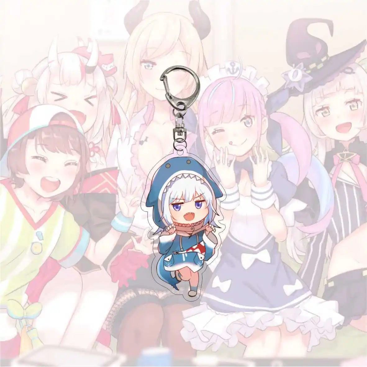 Брелок для ключей фантазия Hololive Vtuber Kagura Нана Inugami Korone Shirakami Fubuki Косплей Аниме