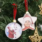 Рождественский прозрачный пластиковый самодельный фото пятизвездочный шар, украшения для рождественской елки, подвесной Декор для дома, детские подарки