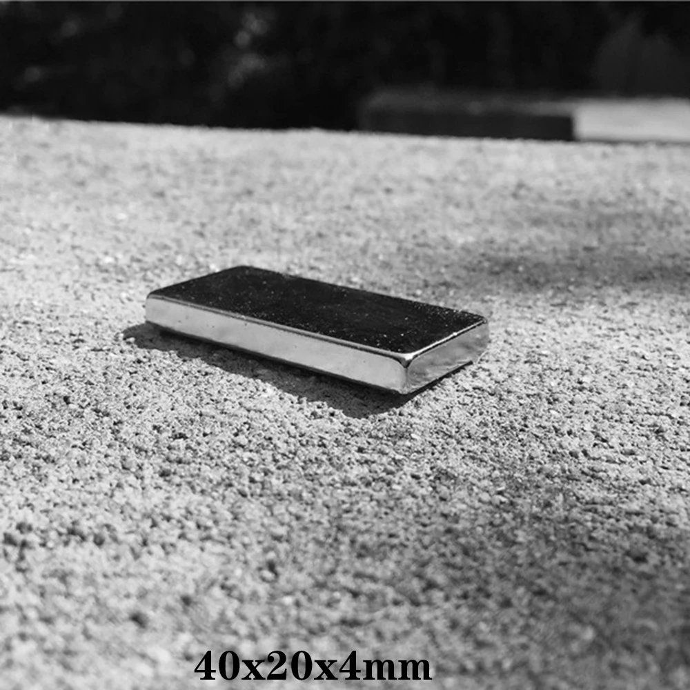 2 ~ 30 шт 40x20x4 мм блок мощные магниты Толщина 4 неодимовый магнит 40x20x4mm Сильные