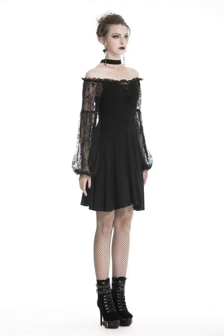 Darkinlove женские готические без бретелек Холтер платья с прозрачными кружевными