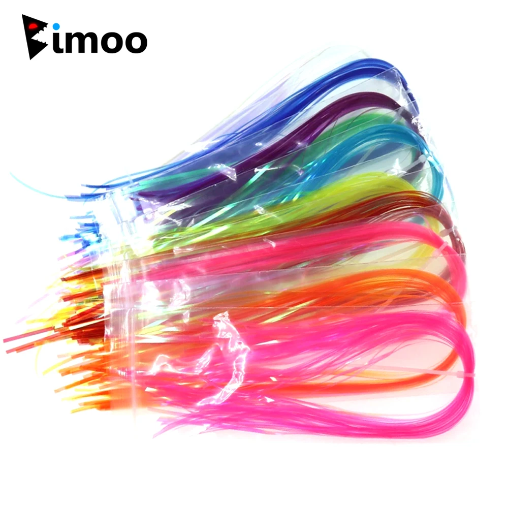 

Bimoo 2mm 0.5mm Wide UV Pearl Ice Wing Flashabou Tinsel Fly Tying Materials For Nymph Streamer Pike Steelhead Sea Fishing Lures