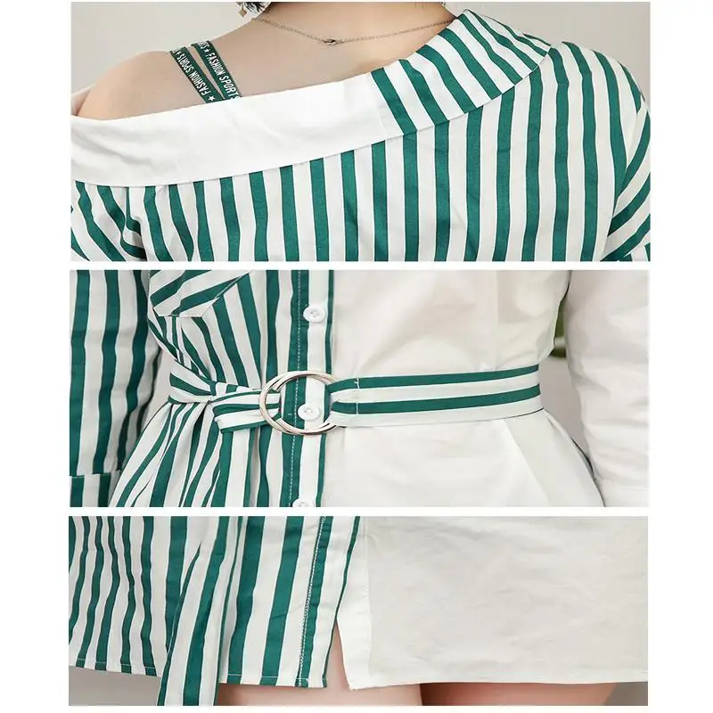 Женское платье-футболка в клетку с круглым вырезом и поясом | Женская одежда