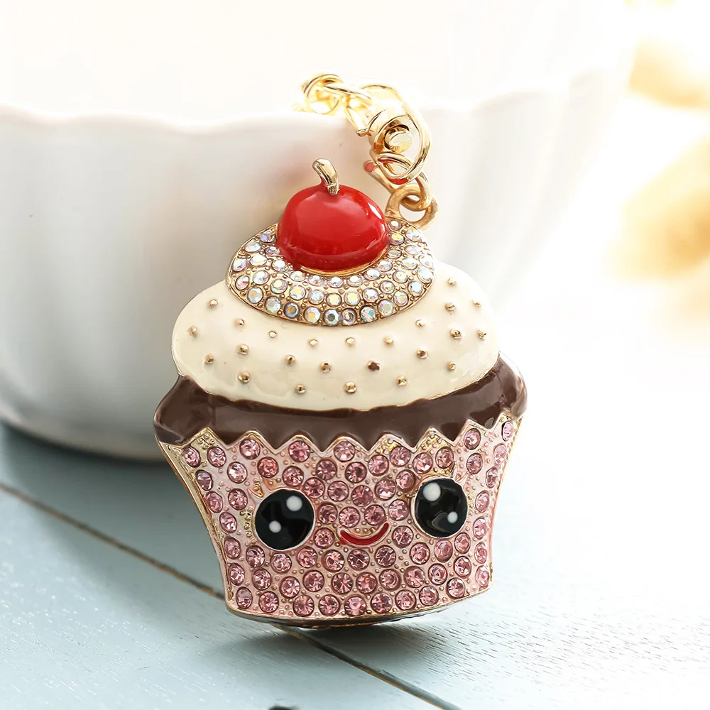 

Fashion South Korean Version Of Ice Cream Bag Handbag Pendant Cute Creative Metal Keychain Customized Stereo Cake Auto Parts