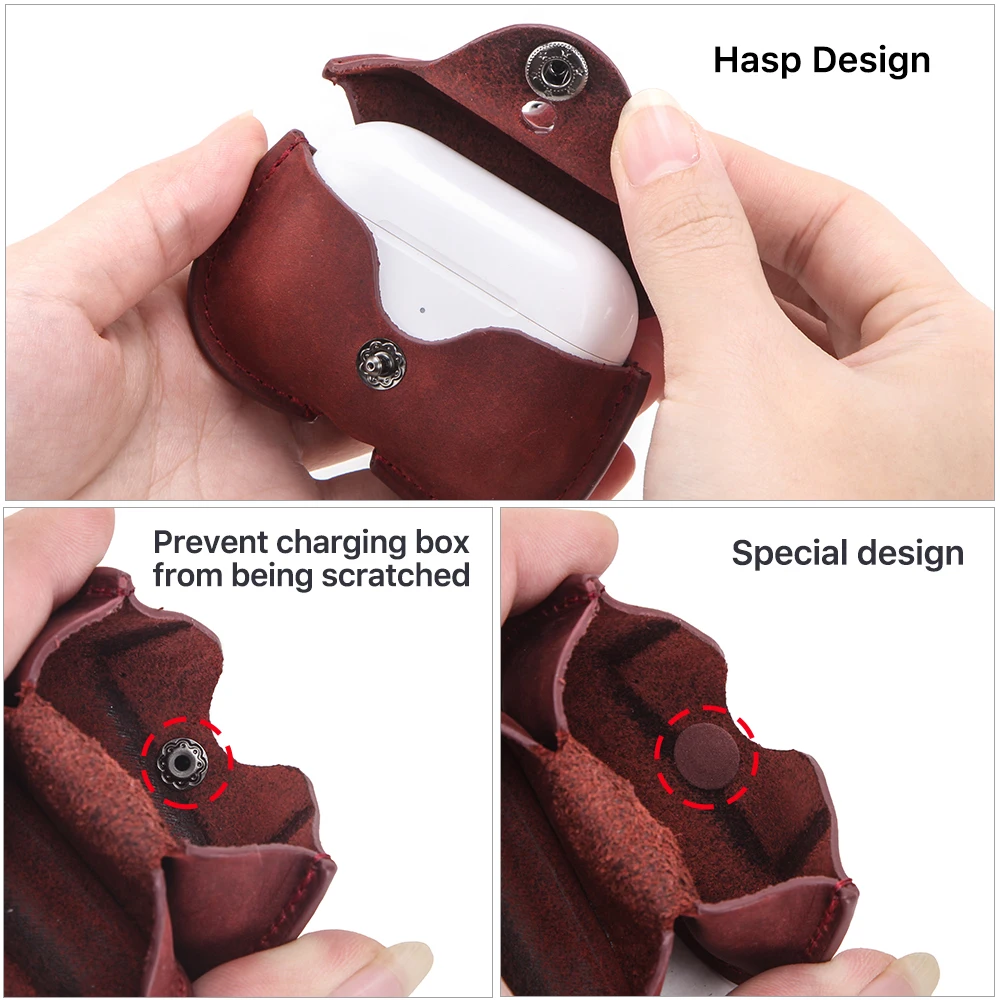 Чехол для наушников из натуральной кожи Apple Airpods pro чехол с Bluetooth защитный Air pods Pro