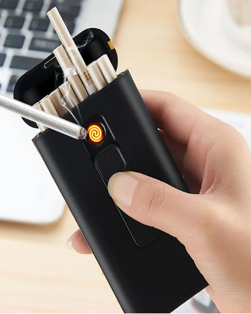 Usb-зажигалка, чехол для 20 сигарет, упаковка для сигарет диаметром 100 мм, диаметр 5 мм