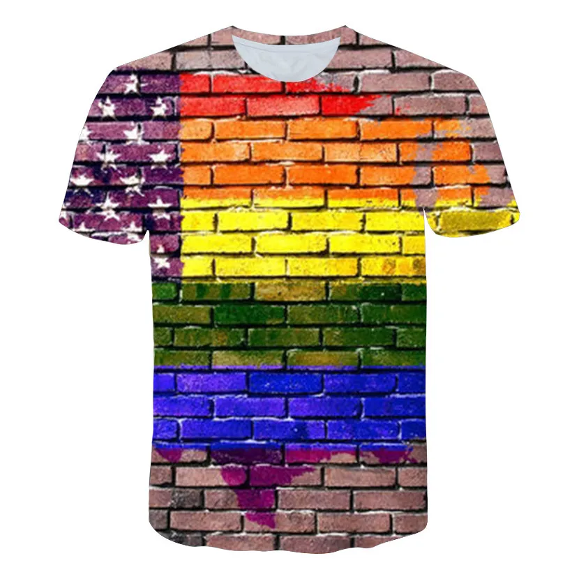 Новая цветная футболка с гипнотическим принтом забавная 3D коротким рукавом для