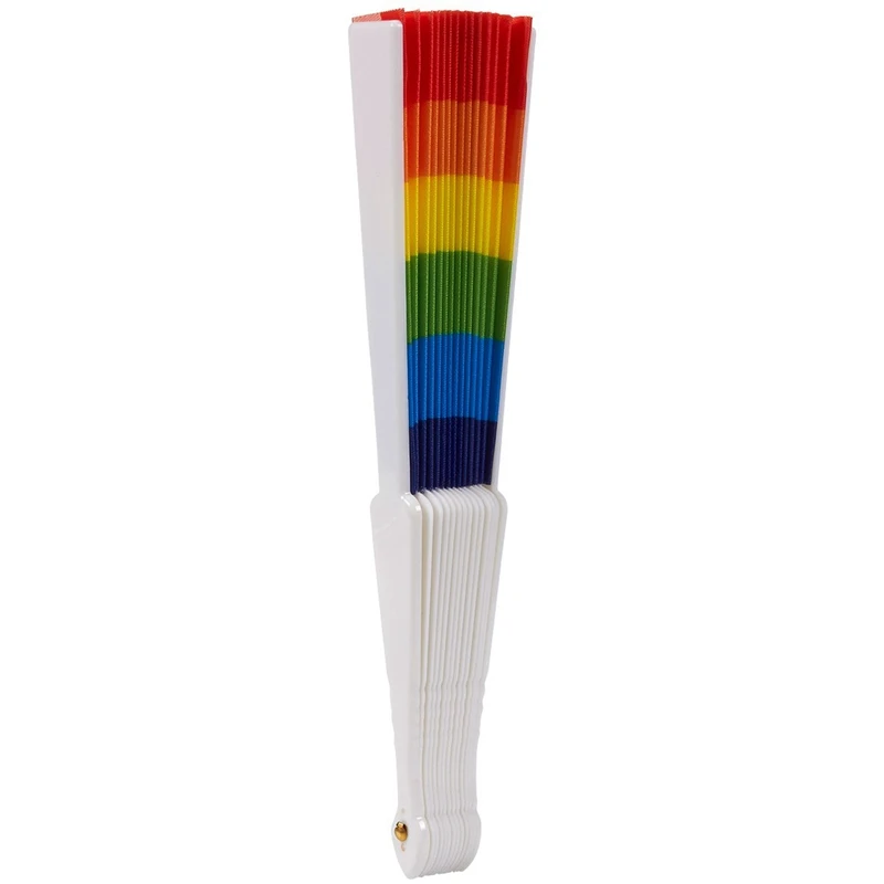 

Rainbow Fans-Pack Of 6-Rainbow Party Supplies For Rainbow-Themed Parties And Lgbt Or Gay Pride Events,9.25x1.25x0.75 Inches